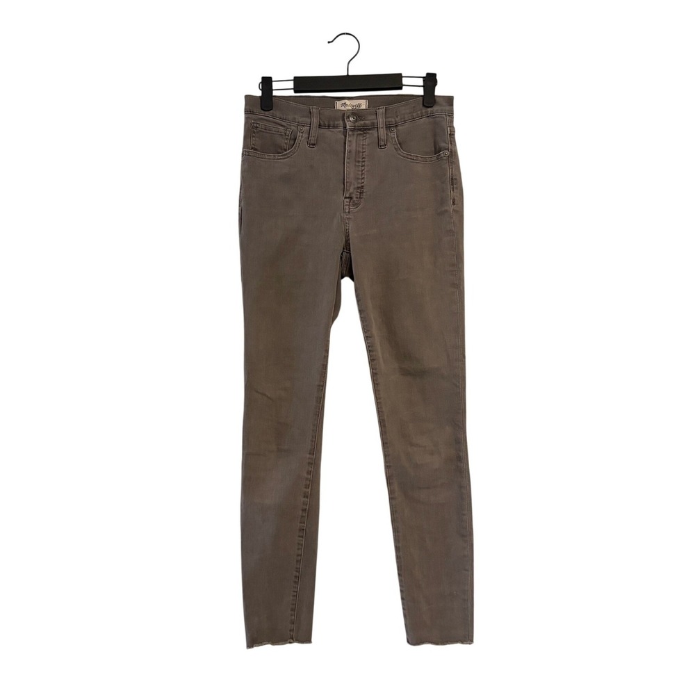Madewell 9 High-Rise Skinny Jeans Grey Brown Raw Hem SIZE 27